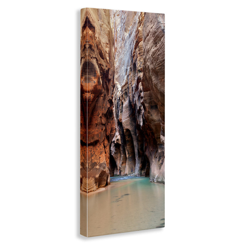 Zion National Park Cliffs Canvas Print Wall Art, 13" x 30"