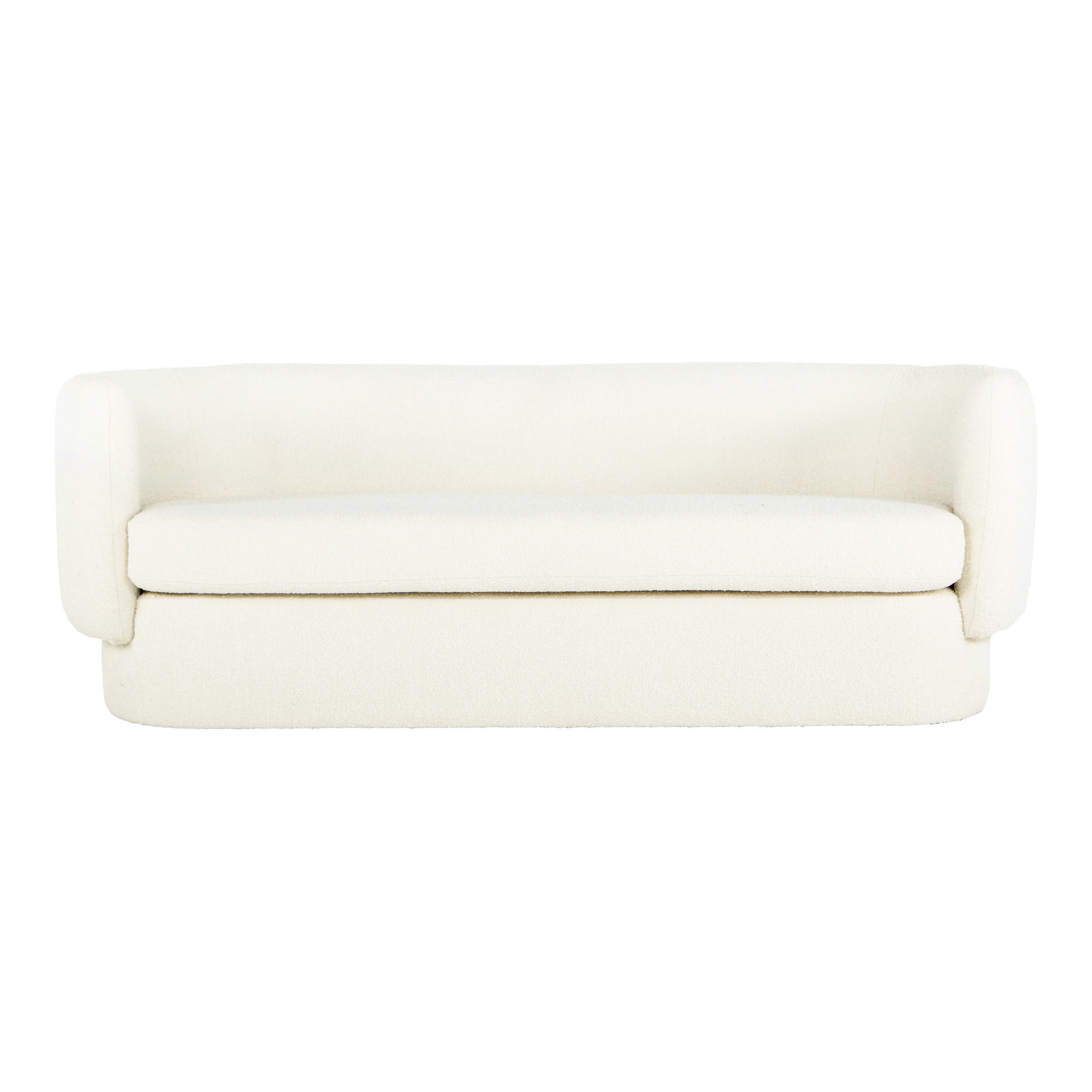 Atla 84" Sofa, White Boucle