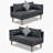 Leisel 81.1'' Wicker Outdoor Patio Sectional Set-1430752366-1430752367