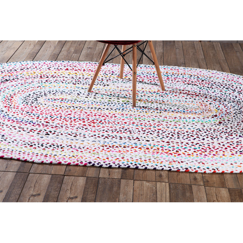 Crisinda Cotton Indoor Rug, Oval 2' x 3'