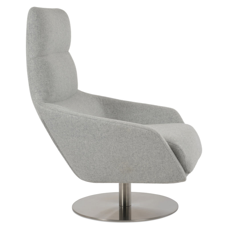 Fauteuil BRC, Laine argentée