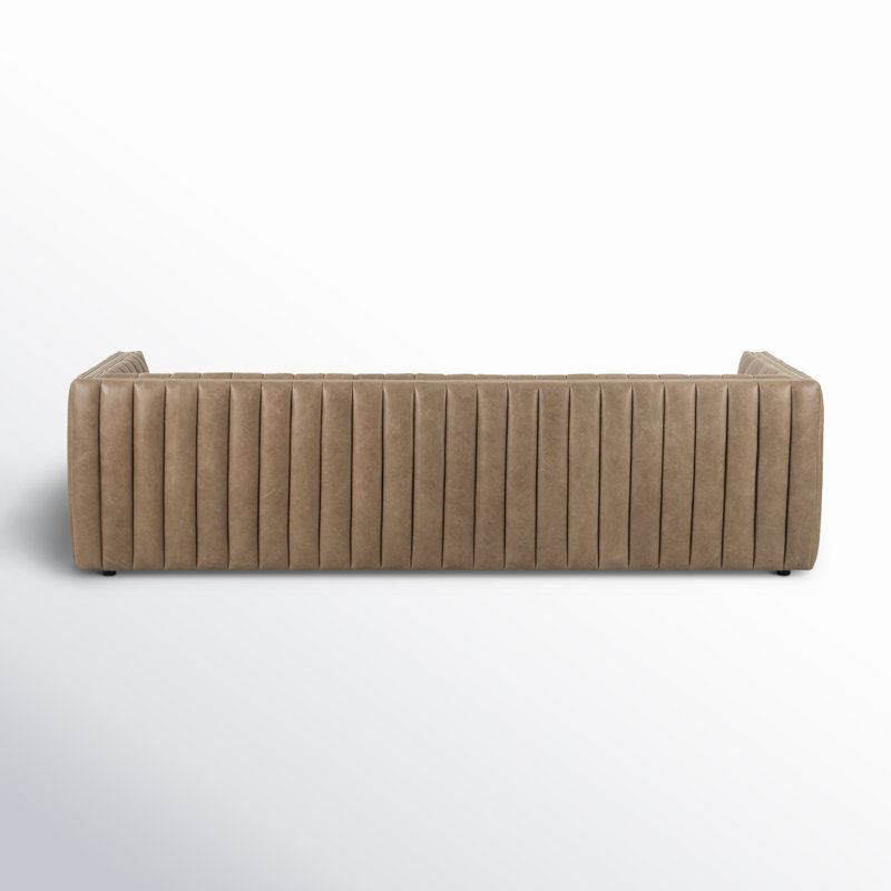 Augustine 97" Sofa, 26.5" H x 97" W x 35" D, Palermo Drift Genuine Leather