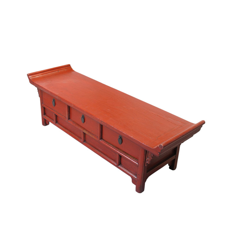 19th Century Red Altar-Style Console Table