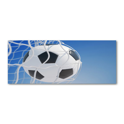 Ball in the goal 1 Piece Wrapped Canvas Wall Art