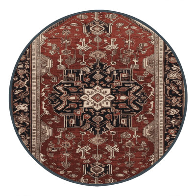 Machine Washable Persian Brown Area Rug