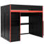 Full-Size Gaming Loft Bed with Desk, Storage & LED Lights, Modern Platform Bed for Teens-808733501
