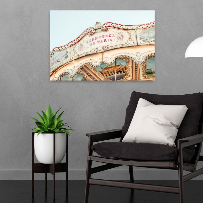 Circus Paris Carousel Abstract Contemporary Architecture City Wall Art by Talitha McQueen - Wrapped Canvas Print