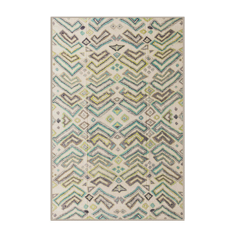 Abstract Indoor Rug, Rectangle 4' x 6'
