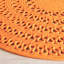 Bowline Tangerine Handwoven Indoor/Outdoor Round Rug-66335257