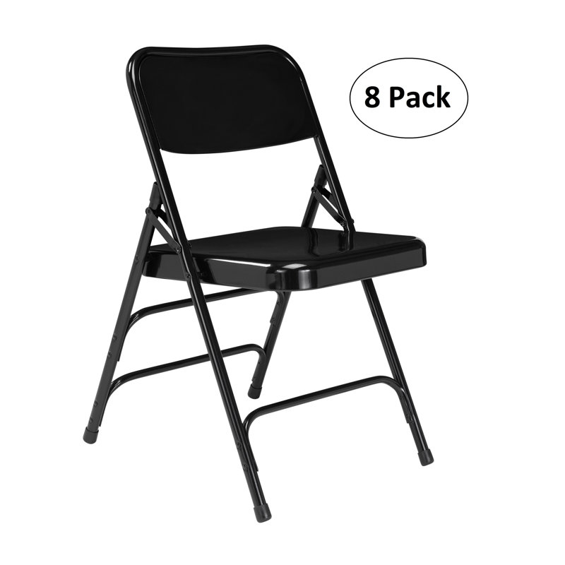 Chaise pliante à double charnière en acier NPS 300 Series Paquet de 8, Brun