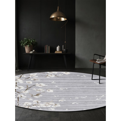 Tapis bleu soyeux et moelleux