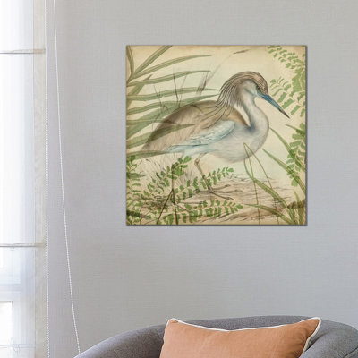 Heron & Ferns II by Vision Studio - Wrapped Canvas Painting