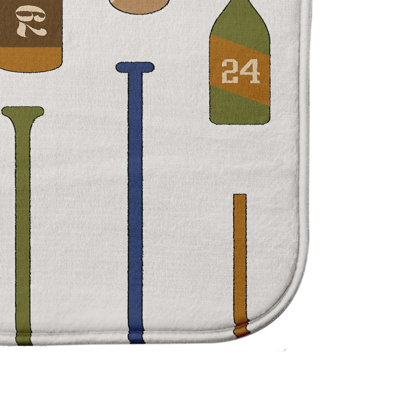 Tapis pour salle de bain numéro d’aviron Sienna, l 21 po x L 34 po, Ivoire