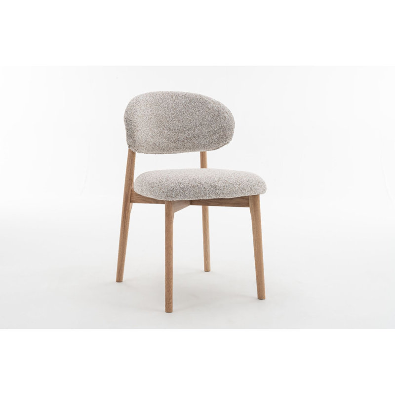 Chaise de salle à manger en bois de chêne et noyer Borna