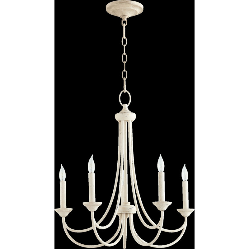 Polito 5 - Light Dimmable Classic / Traditional Chandelier, Persian White