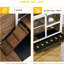 Lapin brun sur roulettes, bureau et table d'appoint, coque imperméable, cage en bois compacte