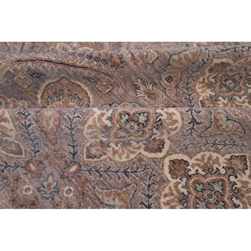 Tapis argenté de haute qualité noué à la main Ziegler