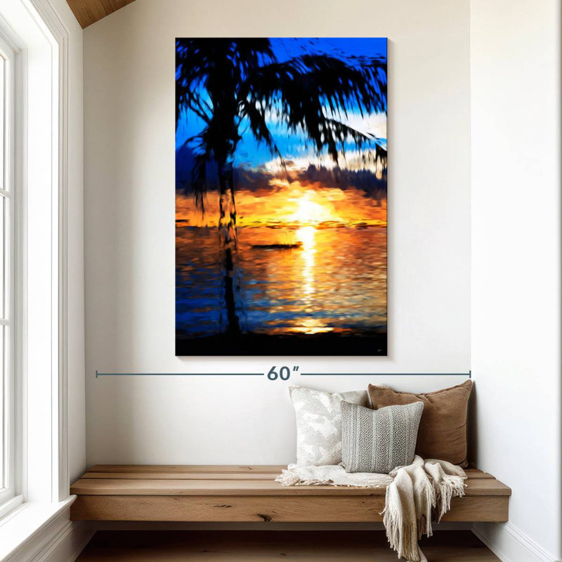 Gillard Blue Sunset Paradise, H 51 po x l 34 po