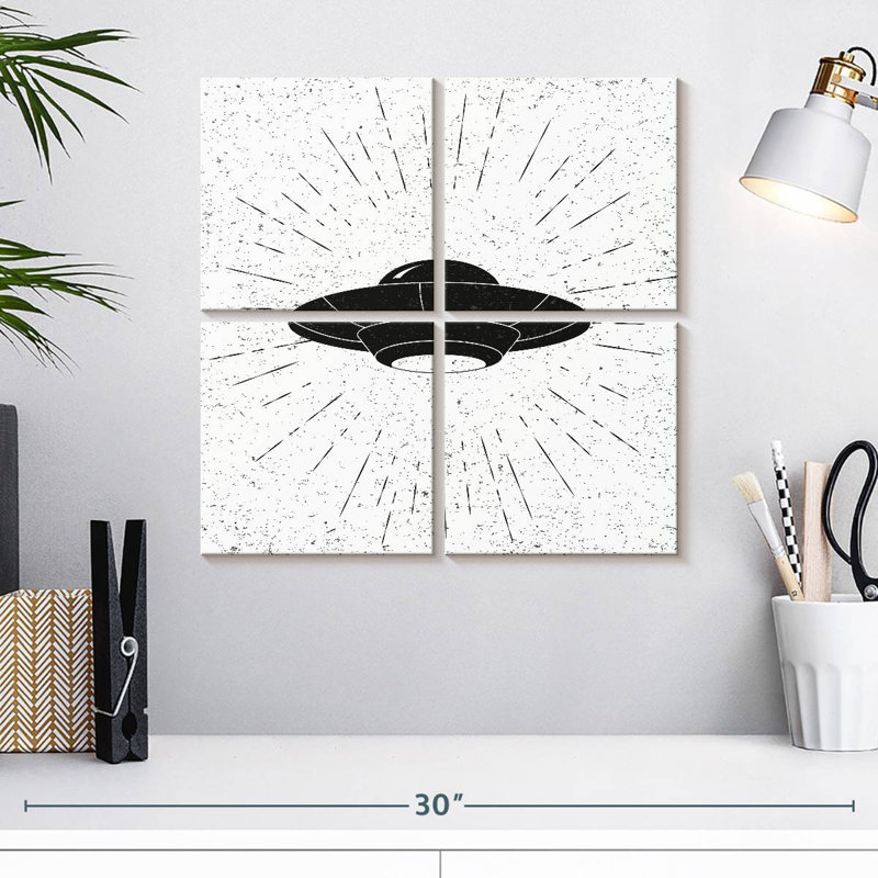Kelan Cartoon UFO, 18" H x 18" W