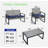 4-piece Patio Furniture Set Outdoor Balcony Porch Garden Backyard Lawn Furniture Acacia Wood Table Top, Brown-1561291812