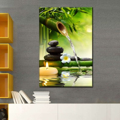 Bamboo Water Flow Canvas Print