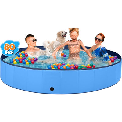 Piscine pour chien pour chien Kiddie Pool Baignoire pliable en plastique pour chien portable à l'extérieur pour les enfants nageant pour les animaux de compagnie et les chiens