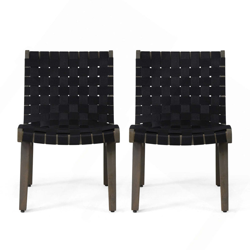 Chaises longues d'extérieur 2PCS, Noir