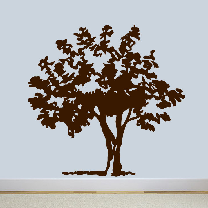 Décalcomanie murale arbre contes, Brun
