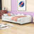 Upholstered Daybed with Sherpa Fabric-349787540-350131810