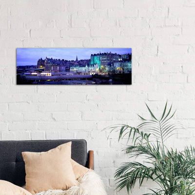 The Old Town Edinburgh Scotland - No Frame Panoramic Print on Canvas