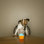 Jack Russell terrier regardant une tasse de gâteau par Gollykim