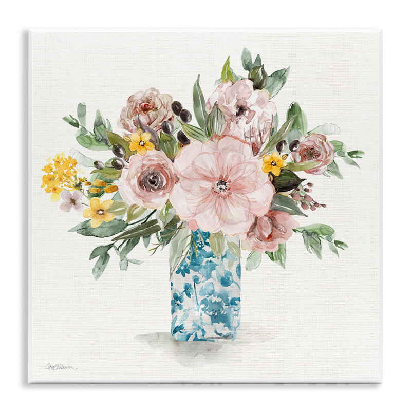 Bouquet d'été chinois, plaque murale, design par Carol Robinson