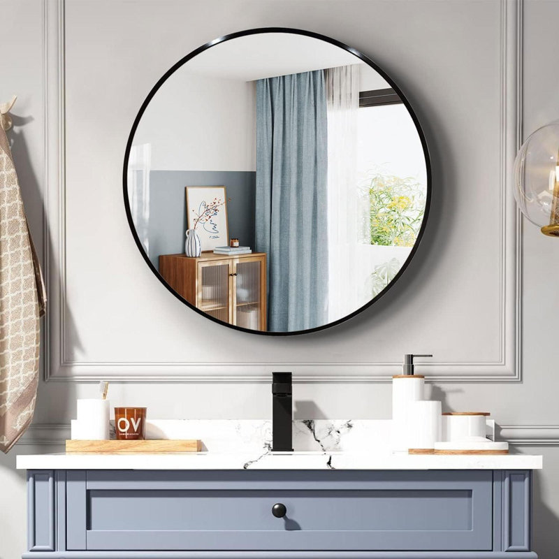 Miroir de salle de bain 36 po., Noir