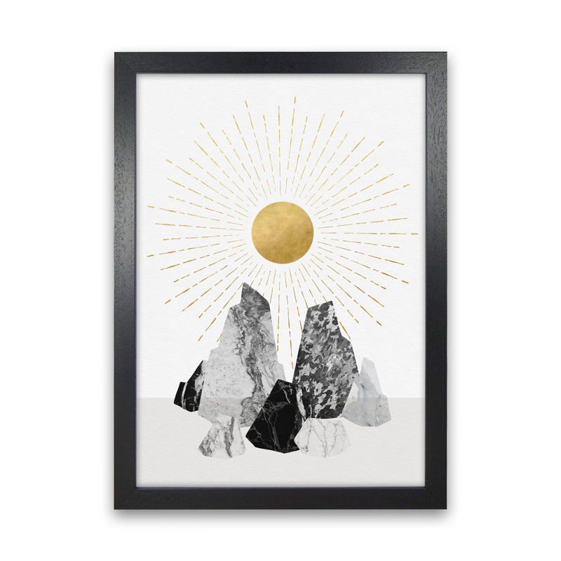 Rock Formation No 1 - Print, 34cm H x 25cm W x 3cm D, Black Framed