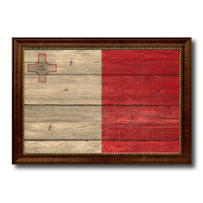 Drapeau champêtre malta-impression d’art graphique sur toile