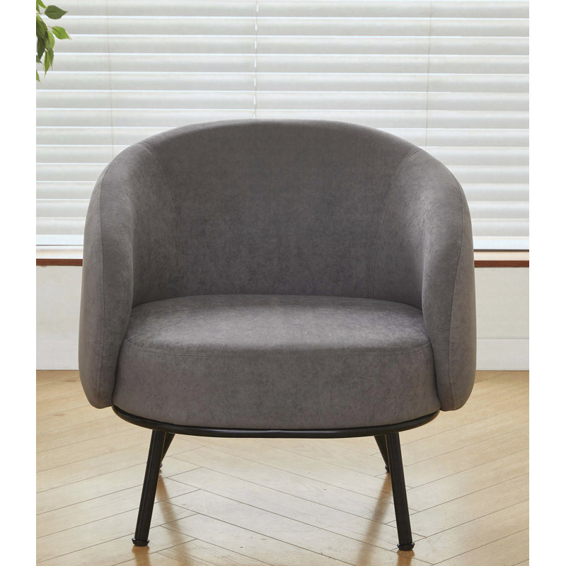 Chaise d'appoint Mid-Century, Gris