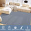 Tapis tressé réaliste lavable à la machine de 5 pi x 7 pi, antitache, antidérapant et doux (noir)-784261924