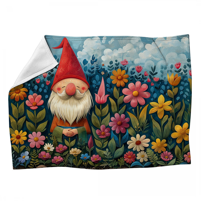 Jeté en polaire Gnome - Jetés de jardin pour canapés ou lits_16103, 60 po x 80 po