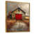 Toile avec cadre flottant or