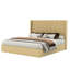 Base de lit en bois cannelé de style Mid-Century, tête de lit haute à oreilles, lit plateforme à profil bas, aucun sommier tapissier requis, assemblage facile pour la chambre à coucher et la chambre d'amis