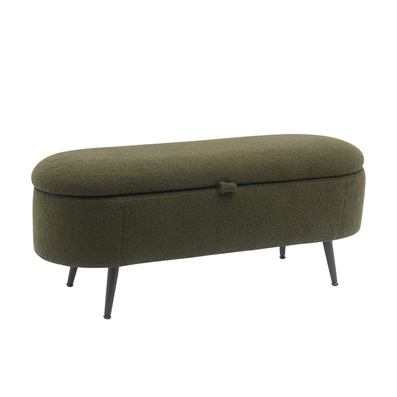 Repose-pieds Azzay Teddy, Mélange de polyester vert