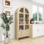 Garde-manger arqué de 70,28 po de hauteur, armoires de cuisine en bois de ferme moderne, vitrine de rangement arquée avec tablettes réglables