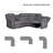 104'' Modern Upholstered Manual Reclining Sectional Sofa Drop Down Table Cup Holders-2095983145