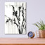 Art mural en verre épique «Woodcut Magnolias 1» par Ethan Harper, 12 po x 16 po