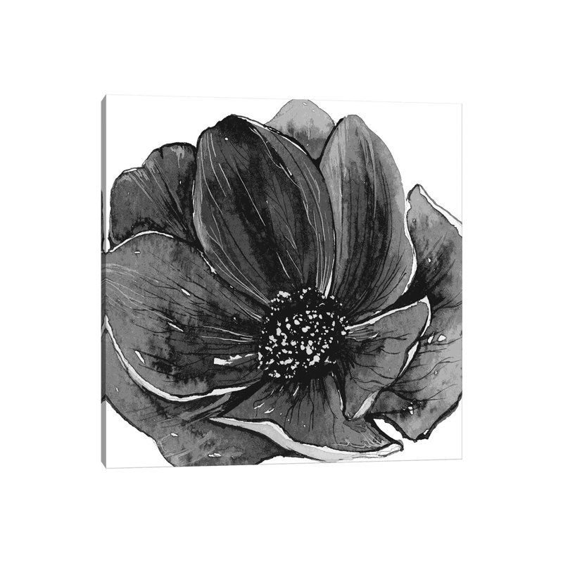 Ellie Black And White by Art Mirano - Wrapped Canvas Print, 66.04cm H x 66.04cm W x 1.91cm D