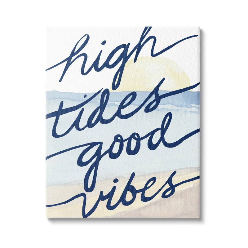 High Tides Good Vibes, Plaque murale, H 36 po x l 36 po x P 1,5 po