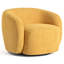 Fauteuil demi-tonneau pivotant rembourré Munehito-986386217