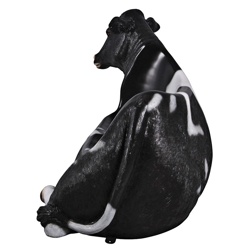 Holstein Cow Sculptural Bench