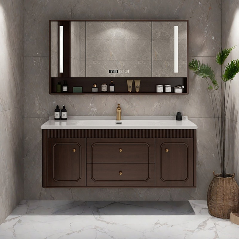 Modern light luxury simple bathroom cabinet