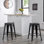 Tabouret de bar et de comptoir en métal de style champêtre rustique Kendraya